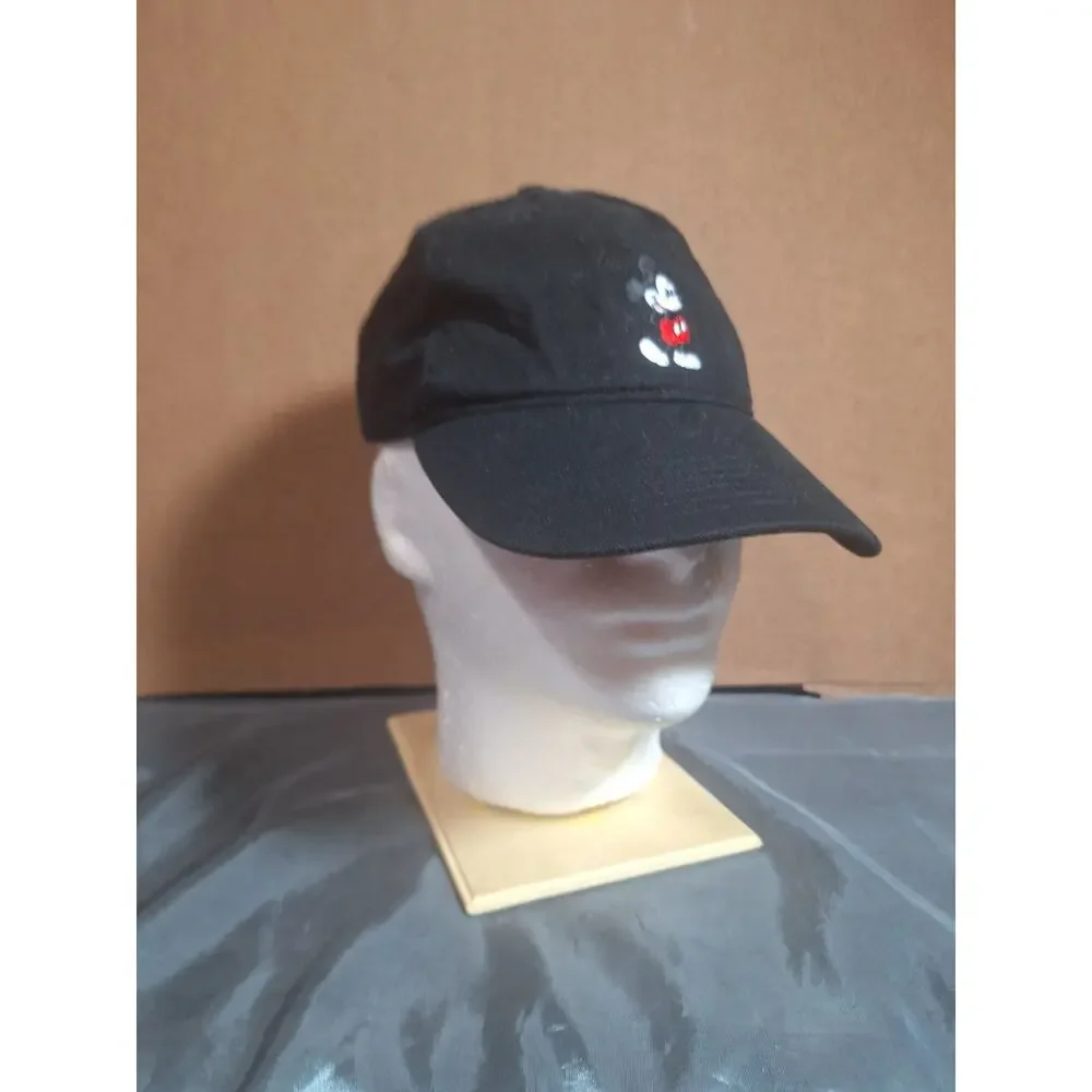 Disney Mickey Mouse Black Baseball Cap Hat Adjustable One Size 2022 Classic